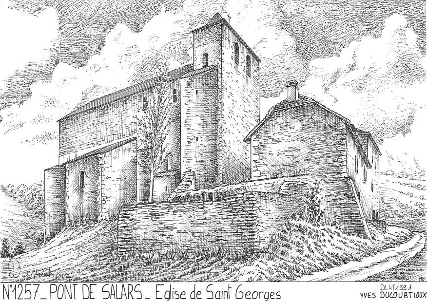 N 12057 - PONT DE SALARS - église de st georges